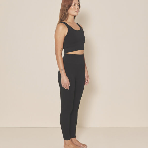 Leggings – rib seamless, sort (Moonchild)